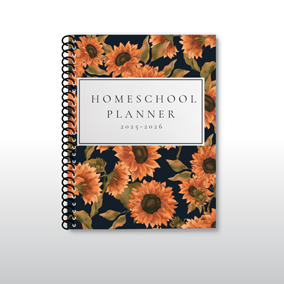 Homeschool Planner 2025-2026 - Dark Sunflower