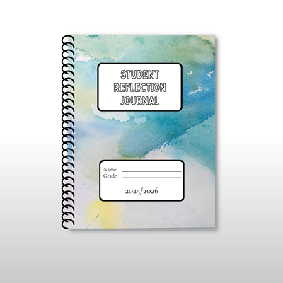 Student Reflection Journal 2025-2026 - Blue-Green Watercolor