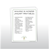 Walking in Wonder: January Printables*