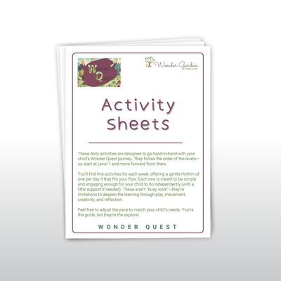 Wonder Quest Activity Sheets