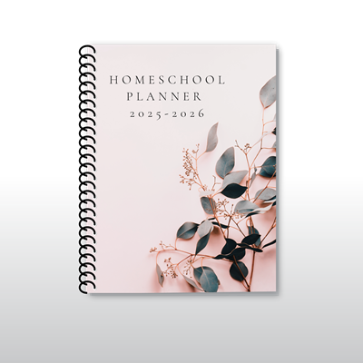Homeschool Planner 2025-2026 - Blush Leaves