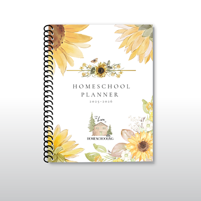Homeschool Planner 2025-2026 - Watercolor Sunflower