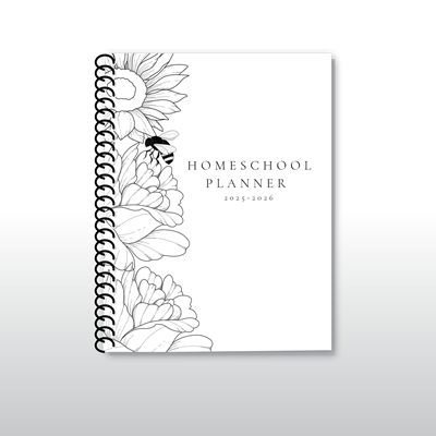 Homeschool Planner 2025-2026 - Black and White